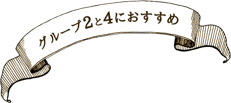 グループ2と4におすすめ